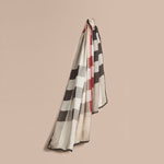 Burberry Lightweight Check Silk Scarf Stone 40148711