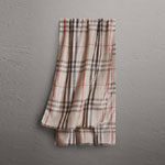 Burberry Metallic Check Silk and Wool Scarf 40287861