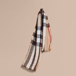 Burberry Lightweight Check Linen Scarf 40426101