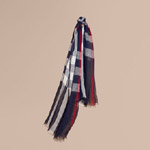 Burberry Lightweight Check Linen Scarf 40426121