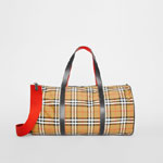 Burberry Large Vintage Check and Leather Barrel Bag 80055231