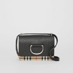 Burberry The Mini Vintage Check and Leather D-ring Bag in Black 80109591