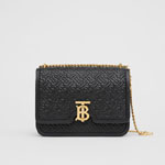 Burberry Medium Quilted Monogram Lambskin TB Bag in Black 80149311