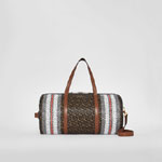 Burberry Medium Monogram Stripe E-canvas Barrel Bag 80186521