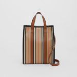 Burberry Small Icon Stripe E-canvas Portrait Tote Bag 80246861