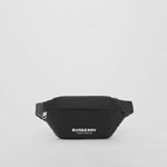 Burberry Logo Print Nylon Sonny Bum Bag in Black 80490951