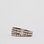 Burberry Reversible Vintage Check and Leather TB Belt 80525311