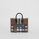 Burberry Check and Leather Mini Freya Tote 80543091