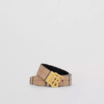 Burberry Reversible Vintage Check and Leather TB Belt 80548851