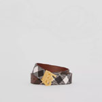 Burberry Reversible Check and Leather TB Belt 80583481