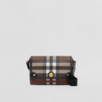 Burberry Exaggerated Check and Leather Note Bag 80631231