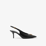 Burberry Monogram Motif Leather Slingback Pumps in Black 80654851