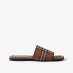 Burberry Check Mules in Dark Birch Brown 80655121