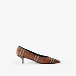 Burberry Check Point-toe Pumps in Dark Birch Brown 80669281