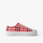 Burberry Check Cotton Sneakers in Bubblegum 80708441