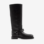 Burberry Leather Saddle High Boots in Black 80743661