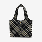 Burberry Small Check Tote in Black calico 80946861