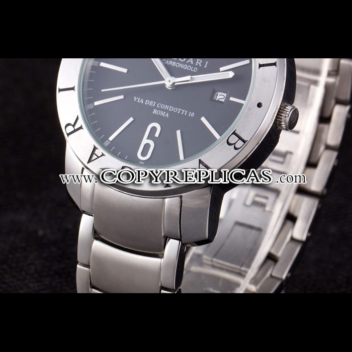 Bvlgari Bvlgari 42mm Black Dial Stainless Steel Case Two Tone Steel Bracelet BV5813: Image 4