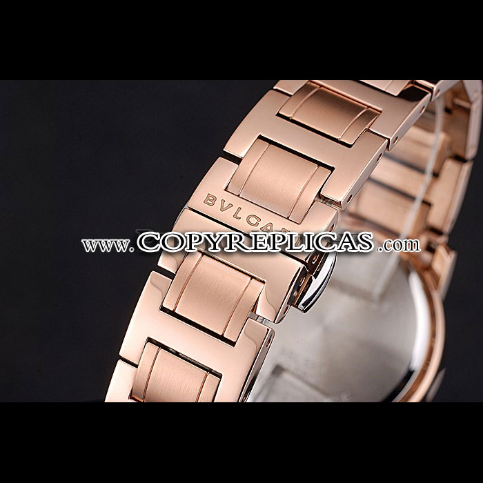 Bvlgari Solotempo White Dial Diamond Bezel Rose Gold Case And Bracelet BV5819: Image 3