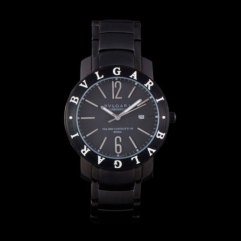 Bvlgari Bvlgari 42mm Black Dial Black Steel Case Black Steel Bracelet BV5825: Image 1