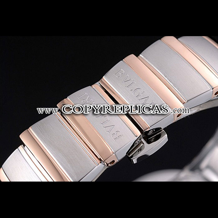 Bvlgari Lvcea White Dial Diamond Hour Markings Stainless Steel Case Two Tone Bracelet BV5828: Image 3