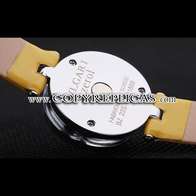 Bvlgari B-ZERO1 25mm Yellow Dial Stainless Steel Case And Bezel Yellow Leather Bracelet BV5832: Image 4