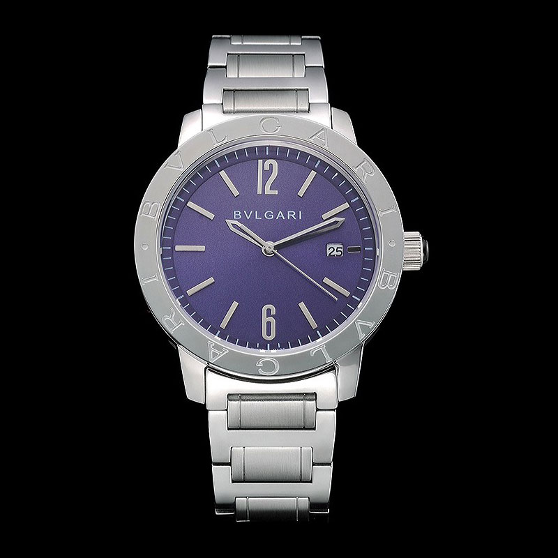 Bvlgari Solotempo Purple Dial Stainless Steel Case And Bracelet BV5841: Image 1