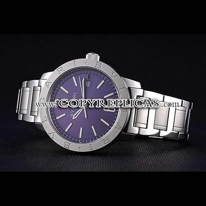 Bvlgari Solotempo Purple Dial Stainless Steel Case And Bracelet BV5841: Image 2