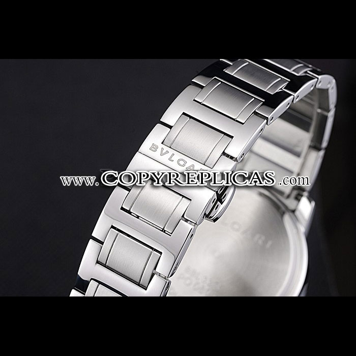 Bvlgari Solotempo White Dial With Diamonds Stainless Steel Case And Bracelet BV5842: Image 3