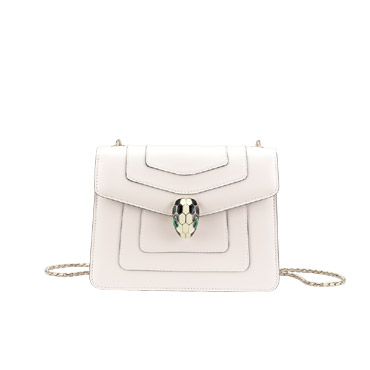 Bvlgari Flap cover bag Serpenti Forever in white agate calf leather 283167