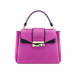 Bvlgari Top handle bag Serpenti Viper in orchid amethyst and black smooth calf 282329