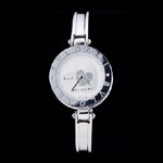 Bvlgari B-ZERO1 24mm White Heart Dial Steel Case Black Bezel Steel Bracelet BV5824