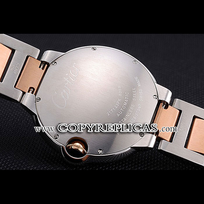 Swiss Cartier Ballon Bleu Diamond Case Brown Dial Two Tone Bracelet CTR5915: Image 4