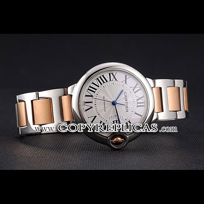 Swiss Cartier Ballon Bleu 36mm Silver Dial Stainless Steel Case Two Tone Gold Bracelet CTR5918: Image 2