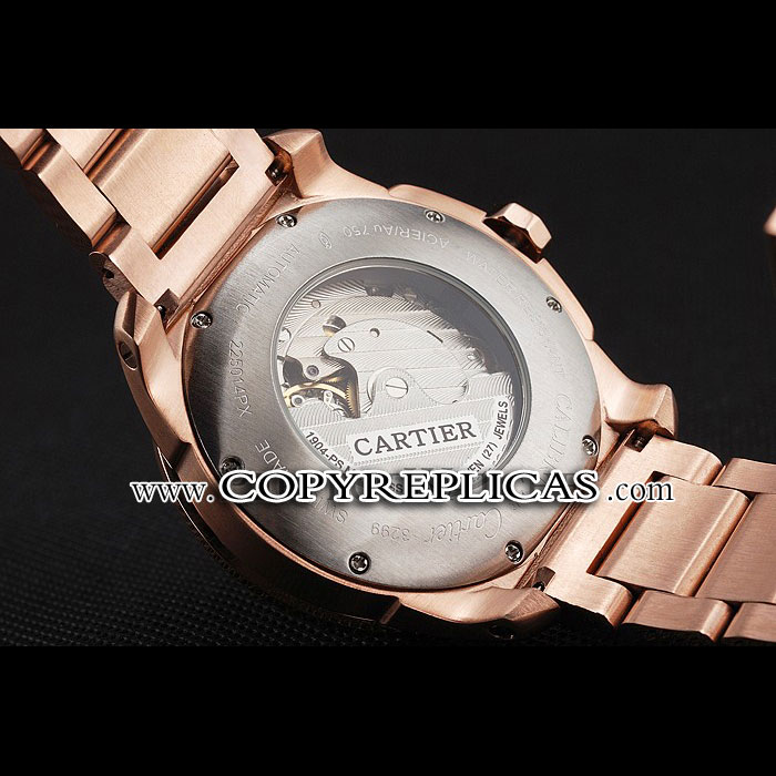 Cartier Calibre De Cartier Small Seconds White Dial Rose Gold Case And Bracelet CTR5924: Image 4