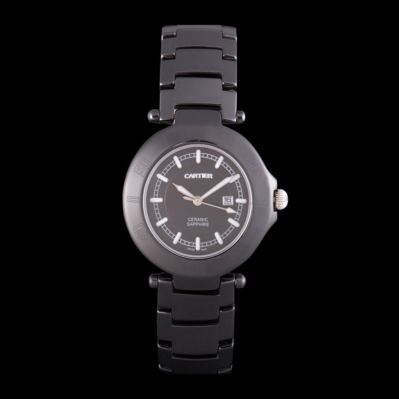 Cartier Pasha 34mm Black Dial Black Ceramic Case CTR5948: Image 1