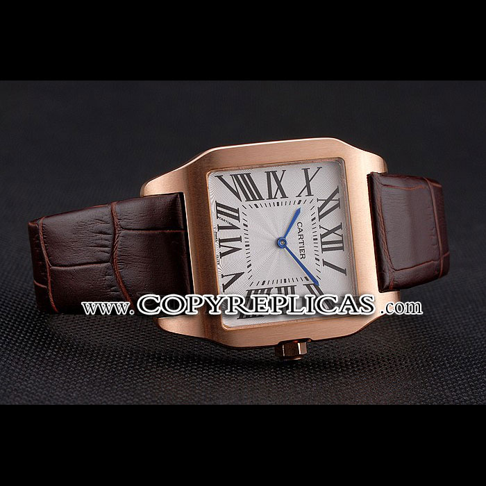 Cartier Santos 100 Diamond Rose Gold Bezel CTR6059: Image 2