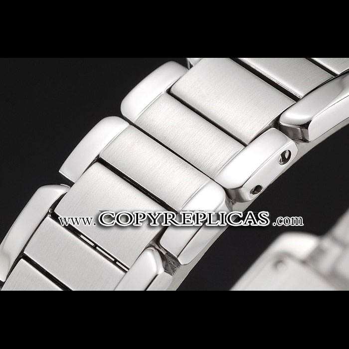 Cartier Tank Anglaise 30mm White Dial Diamonds Steel Case Stainless Steel Bracelet CTR6090: Image 3