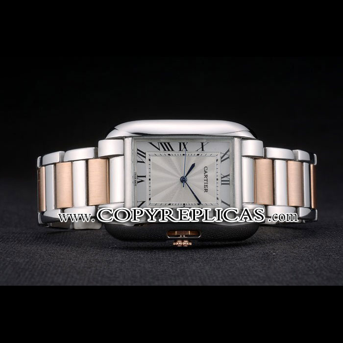 Cartier Tank Anglaise 36mm White Dial Stainless Steel Case Two Tone Bracelet CTR6094: Image 2