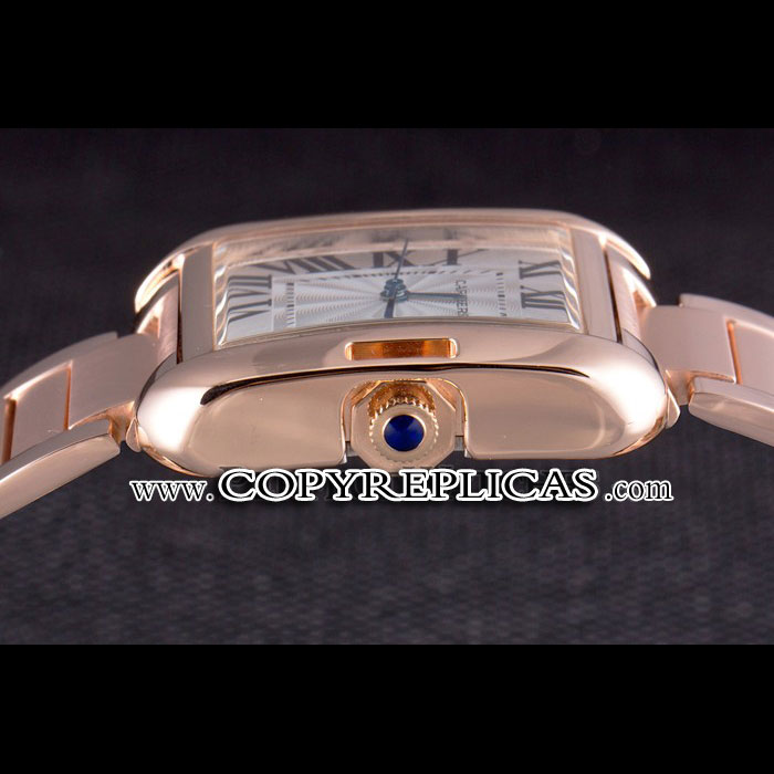 Cartier Tank Anglaise 36mm White Dial Rose Gold Case And Bracelet CTR6095: Image 3