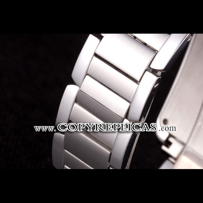 Cartier Tank Anglaise 36mm Silver Dial Diamonds Steel Case Two Tone Bracelet CTR6097: Image 4