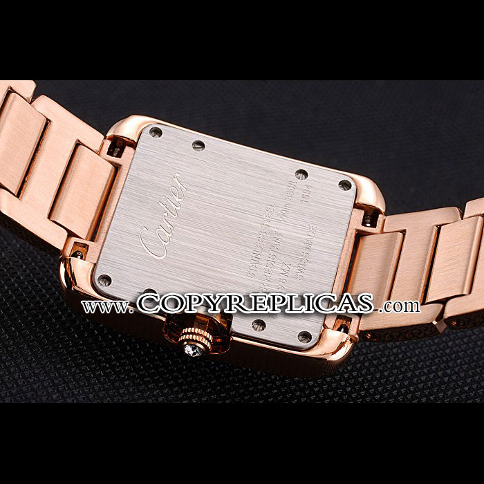 Cartier Tank Anglaise 30mm White Dial Diamonds Rose Gold Case Rose Gold Bracelet CTR6099: Image 4