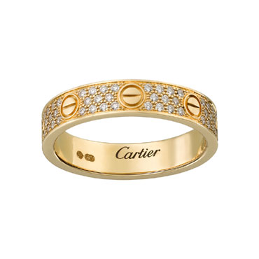 Cartier Love wedding band diamond paved B4083300