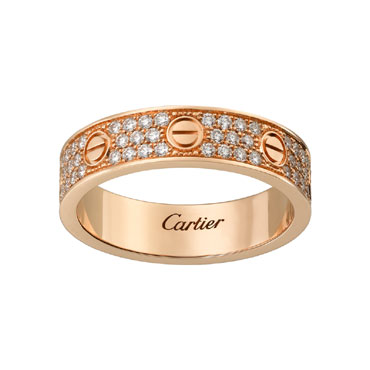 Cartier Love wedding band diamond paved B4085800