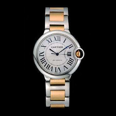 Swiss Cartier Ballon Bleu 36mm Silver Dial Stainless Steel Case Two Tone Gold Bracelet CTR5861