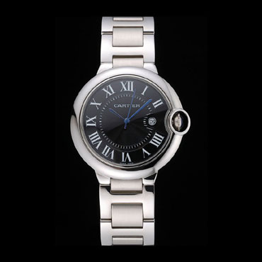 Cartier Ballon Bleu 42mm Black Dial Stainless Steel Case And Bracelet CTR5863