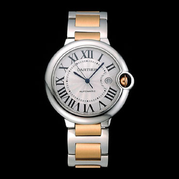 Swiss Cartier Ballon Bleu 42mm Silver Dial Stainless Steel Case Two Tone Gold Bracelet CTR5892