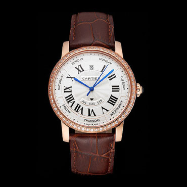 Swiss Cartier Ballon Bleu GMT Silver Dial Stainless Steel Case Two Tone Rose Gold Steel CTR5895