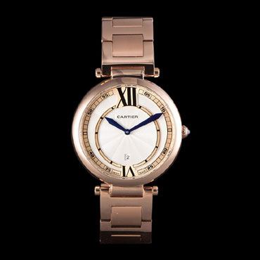 Cartier Ballon Bleu Rose Gold Stainelss Steel Strap White Dial CTR5897