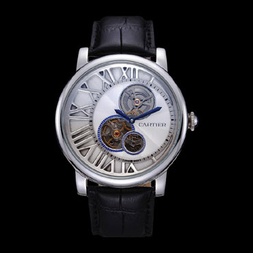 Cartier Rotonde Reversed Tourbillon White Dial CTR5991